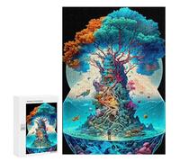 Puzzle per adolescenti 300 pezzi Fantasy Tree Underwater World Puzzles Per Adulti Giochi Relax Difficile Sfida Unici Regali di Compleanno 300 Pezzi