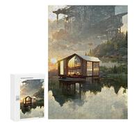 Puzzle per adolescenti 300 pezzi Floating Cabin Reflections Puzzles Per Adulti Pratico Gioco Per Migliorare la Memoria Divertenti Attività Per La Casa 300 PCS
