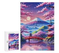Puzzle per adolescenti 300 pezzi Fuji Giapponese Beautiful Puzzle Per Adulti Giochi Relax Difficile Sfida Gioco Educativo 300 Pezzi