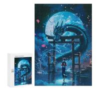 Puzzle per adolescenti, 300 pezzi, geisha and blue dragon, puzzle per adulti, giochi di rilassamento difficili, gioco educativo, 300 pezzi