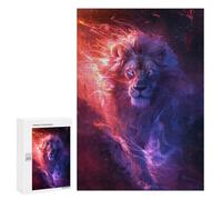 Puzzle per adolescenti, 300 pezzi, leone criniera ardente per adulti, gioco rompicapo, decorazione perfetta per attività domestiche, 300 pezzi