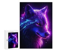 Puzzle per adolescenti, 300 pezzi, lupo bianco retrò, puzzle per adulti, gioco rompicapo, decorazione perfetta per divertirsi a casa, attività, 300 pezzi