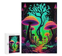 Puzzle per adolescenti 300 pezzi Mystical Mushroom Forest-7 puzzle per adulti giochi di relax difficili sfida regali di compleanno unici 300 pezzi