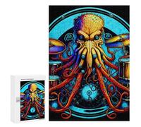 Puzzle per adolescenti, 300 pezzi, Octopus Drummer Cosmic Rhythm Master Puzzles per adulti, giochi divertenti, decorazione per la casa, regali di compleanno e regali unici, 300 pezzi