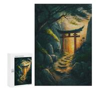 Puzzle per adolescenti 300 pezzi Sinset in Torii Gate Puzzle per adulti, gioco di pensiero, decorazione perfetta, divertimento per attività a casa, 300 pezzi