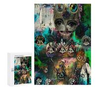 Puzzle per adolescenti, 300 pezzi, Whimsical Fusion Artistic Collage Puzzle per adulti, gioco di famiglia, regalo di compleanno, interazione genitore-figlio, 300 pezzi