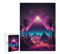 Puzzle Per Adolescenti 500 PCS A Pyramid in The Neon Sand Puzzle Per Adulti Giocattolo Decorazione Da Parete Taglio Di Precisione Gioco Stimolante Regali 500 PCS
