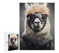 Puzzle Per Adolescenti 500 PCS Alpaca Skydiver Animal Puzzle Divertenti Da Assemblare, Modelli, Regali Unici Per Compleanno E Natale 500 PCS