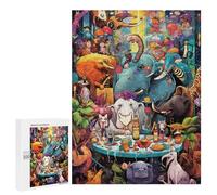Puzzle Per Adolescenti 500 PCS Animals at A Colorful Party Puzzle Per Adolescenti Giocattoli Antistress Assemblaggio Di Modelli Regali Unici Per Compleanno E Natale 500 PCS