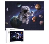 Puzzle Per Adolescenti 500 PCS Astronaut Floating Among Planets-1 Puzzle, Gioco Rompicapo, Regalo Di Compleanno, Attività Divertenti Da Fare A Casa, 500 PCS