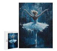 Puzzle Per Adolescenti 500 PCS Ballet Dancer Wall Art Ballet Dancer in Blue Puzzle Per Adulti Giochi Rilassanti Analisi E Logica Divertimento Attività A Casa, 500 PCS