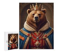 Puzzle Per Adolescenti 500 PCS Bear King Puzzle Per Adulti, Gioco Rompicapo, Decorazione Perfetta, Divertimento A Casa, Attività, 500 PCS