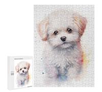 Puzzle Per Adolescenti 500 PCS Bichon Frise Portrait Puzzle Divertenti Da Assemblare, Modelli, Regali Unici Per Compleanno E Natale 500 PCS
