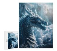 Puzzle per Adolescenti 500 PCS Blue Ice Dragon Puzzle per Adolescenti Giocattoli Antistress Migliora La Memoria 500 PCS