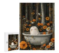 Puzzle Per Adolescenti 500 PCS Boho Ghost Bathtube Forest Puzzle Per Adulti Giochi Rilassanti Gara Di Velocità Manuale Sfida Da Completare 500 PCS