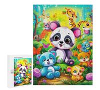 Puzzle Per Adolescenti 500 PCS Bright Jungle Friends Puzzle Per Adulti Gioco Rompicapo Difficile Difficile Unico Compleanno E Regali 500 PCS
