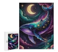 Puzzle Per Adolescenti 500 PCS Celestial Whale Starry Night Sky Puzzle Per Adulti Giochi Rilassanti Decorazione Murale Attività Divertenti A Casa 500 PCS