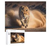 Puzzle Per Adolescenti 500 PCS Cheetah Running in Desert Dust Puzzle Divertenti Da Assemblare, Modelli, Regali Unici Per Compleanno E Natale 500 PCS