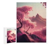 Puzzle Per Adolescenti 500 PCS Cherry Blossom Japan Puzzle Per Adulti Giochi Rilassanti Assemblaggio Di Modelli Interazione Genitore-figlio 500 PCS