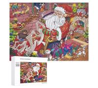 Puzzle per Adolescenti 500 PCS Christmas Jigsaw Puzzle Santa's Workshop Adventure Puzzle per Adulti Gioco Di Ingegio Decorazione della Casa Attività Divertenti A Casa 500 PCS