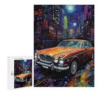 Puzzle Per Adolescenti 500 PCS City Nights Vintage Car Art Print Puzzle Per Adolescenti Sfida Difficile Allena La Tua Mente E Le Tue Mani Rompicapo Giochi Per Famiglie 500 PCS