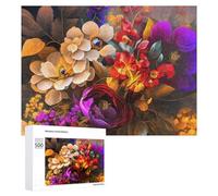 Puzzle Per Adolescenti 500 PCS Colorful Abstract Floral Painting Puzzle Divertenti Da Assemblare, Modelli, Regali Unici Per Compleanno E Natale 500 PCS
