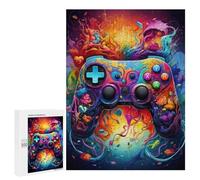 Puzzle Per Adolescenti 500 PCS Colorful Abstract Game Controller Artwork Puzzle Per Adulti Giochi Per Famiglie Decorazione Per La Casa Regali Di Natale E Compleanno 500 PCS