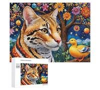 Puzzle Per Adolescenti 500 PCS Colorful Cat And Duck Fantasy Puzzle Per Adulti Gioco Rompicapo Difficile Difficile Unico Compleanno E Regali 500 PCS