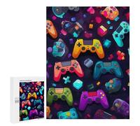 Puzzle Per Adolescenti 500 PCS Colorful Game Controllers Pattern Puzzle, Gioco Rompicapo, Regalo Di Compleanno, Attività Divertenti Da Fare A Casa, 500 PCS