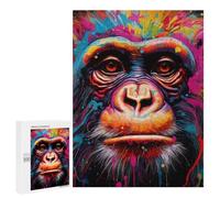 Puzzle Per Adolescenti 500 PCS Colorful Gorilla Portrait-4 Puzzle Per Adulti Gioco Rompicapo Difficile Difficile Unico Compleanno E Regali 500 PCS