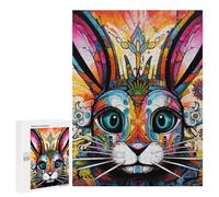 Puzzle Per Adolescenti 500 PCS Colorful Rabbit Portrait-5 Puzzle Divertenti Da Assemblare, Modelli, Regali Unici Per Compleanno E Natale 500 PCS