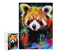 Puzzle Per Adolescenti 500 PCS Colorful Red Panda Artwork-1 Puzzle Divertenti Da Assemblare, Modelli, Regali Unici Per Compleanno E Natale 500 PCS