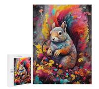 Puzzle Per Adolescenti 500 PCS Colorful Squirrel Artwork Puzzle Antistress Decorazione Per La Casa Regali Unici Per Compleanno E Natale 500 PCS