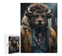 Puzzle Per Adolescenti 500 PCS Cool Bison Animals Puzzle Per Adulti Giochi Rilassanti Sfida Difficile Attività Divertenti A Casa 500 PCS