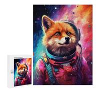 Puzzle Per Adolescenti 500 PCS Cosmic Fox Astronaut Puzzle Per Adolescenti Migliora La Memoria Difficile Da Completare Gioco Impegnativo Giocattoli 500 PCS