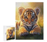 Puzzle Per Adolescenti 500 PCS Cute Tiger Cub Baby Puzzle, Gioco Rompicapo, Regalo Di Compleanno, Attività Divertenti Da Fare A Casa, 500 PCS