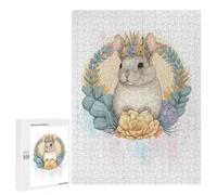 Puzzle Per Adolescenti 500 PCS Cute Watercolor Chinchilla Puzzle, Gioco Rompicapo, Regalo Di Compleanno, Attività Divertenti Da Fare A Casa, 500 PCS