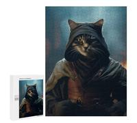Puzzle Per Adolescenti 500 PCS Dark Evil Funny Ninja Cat Puzzle, Gioco Rompicapo, Regalo Di Compleanno, Attività Divertenti Da Fare A Casa, 500 PCS