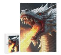 Puzzle Per Adolescenti 500 PCS Dragon Breath Fire Artwork Puzzle Per Adulti Giochi Rilassanti Per Divertimento in Famiglia Regali Di Natale E Compleanno 500 PCS