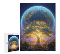 Puzzle Per Adolescenti 500 PCS Earth from Space with Tree Puzzle Per Adolescenti Vacanza in Casa Passatempo Per Compleanno, Natale Divertimento in Famiglia E Serata Giochi 500 PCS
