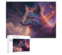 Puzzle Per Adolescenti 500 PCS Electric Wolf Fantasy Artwork Puzzle Per Adolescenti Giocattoli Antistress Assemblaggio Di Modelli Regali Unici Per Compleanno E Natale 500 PCS