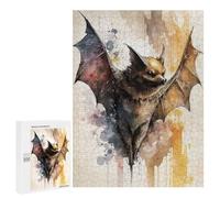 Puzzle Per Adolescenti 500 PCS Elegant Bat in Watercolor Puzzle Per Adulti Giochi Rilassanti Assemblaggio Di Modelli Interazione Genitore-figlio 500 PCS