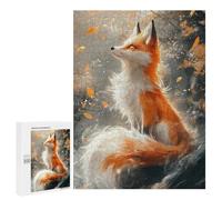 Puzzle Per Adolescenti 500 PCS Elegant Fox in Autumnal Setting Puzzle Per Adolescenti Migliora La Memoria Per Compleanno, Natale Bellissimo Gioco Dal Design 500 PCS