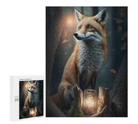 Puzzle Per Adolescenti 500 PCS Enchanted Forest Fox Lantern Puzzle Per Adolescenti Migliora La Memoria Difficile Da Completare Gioco Impegnativo Giocattoli 500 PCS