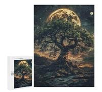 Puzzle Per Adolescenti 500 PCS Enchanted Night Sky with Giant Tree Puzzle Per Adulti Puzzle Per Divertimento in Famiglia Aiuta Ad Allenare Il Cervello Ottimo Regalo Per I Giocatori 500 PCS