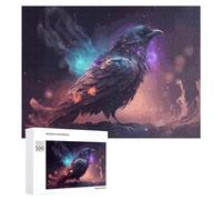 Puzzle Per Adolescenti 500 PCS Enchanted Raven in Mystic Light Puzzle, Gioco Rompicapo, Regalo Di Compleanno, Attività Divertenti Da Fare A Casa, 500 PCS