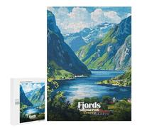 Puzzle Per Adolescenti 500 PCS Fjords National Park Norway Travel Puzzle Per Adolescenti Giocattoli Fai Da Te Vacanze A Casa Passatempo Divertimento Attività A Casa, 500 PCS