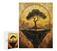 Puzzle Per Adolescenti 500 PCS Floating Tree And Mountain Puzzle Per Adulti Giochi Rilassanti Assemblaggio Di Modelli Interazione Genitore-figlio 500 PCS