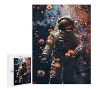 Puzzle Per Adolescenti 500 PCS Floral Astronaut in Space Puzzle Per Adulti Giochi Rilassanti Per Divertimento in Famiglia Regali Di Natale E Compleanno 500 PCS