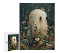 Puzzle Per Adolescenti 500 PCS Floral Bohoo Ghost Puzzle Per Adulti Giochi Rilassanti Sfida Difficile Attività Divertenti A Casa 500 PCS